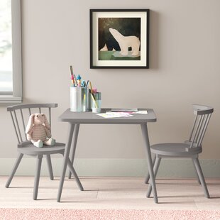 Nicklas kids 3 piece windsor writing best sale table and chair set